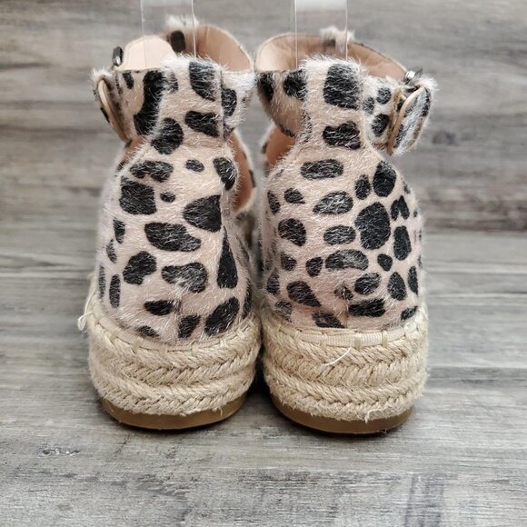 ❤️ 283 BellaMarie Moira Animal Print Brown Leopard Ankle-Strap Espadrille Sandal - Picture 7 of 12